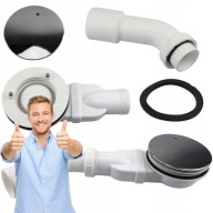 SYFON BRODZIKOWY NISKI POZIOMY DO BRODZIKA CHROM MERFLOW 90MM