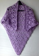 Chusta nowa równoramienna trójkątna szydełkowa patchworkowa uniwersalna