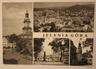 JELENIA GÓRA. Rynek. Widok ogólny Plac Bolesława Bieruta. Baszta Wojanowska