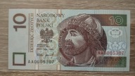 10 zł 1994 seria AA stan 1 (UNC) niski nr