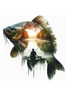 WYDRUK CUKROWY masa OPŁATEK NA TORT DLA WĘDKARZA RYBY RYBAK + TEKST GRATIS