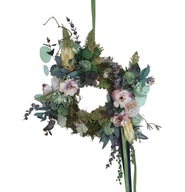 WIANEK WIOSENNY WIENIEC OKRĄGŁY NA DRZWI ŚCIANĘ DEKORACJA SZTUCZNE KWIATY