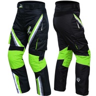 Spodnie motocyklowe tekstylne, r.32 czarno - zielone NOWE