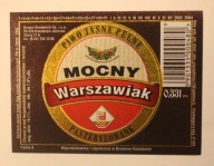 ETYKIETA - BROWAR KONSTANCIN - MOCNY Warszawiak - PIWO JASNE PEŁNE