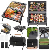 GRILL WĘGLOWY OGRODOWY TURYSTYCZNY BECZUŁKA KOMPAKTOWY MOBILNY 2 RUSZTY