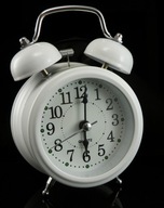 Budzik zegar stojący retro biały