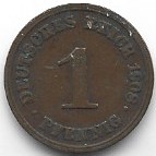 Niemcy 1 pf.1908 D