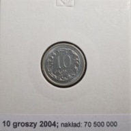 *P[0704] POLSKA 10 groszy 2004 III Rzeczpospolita Orzeł (heraldyka) *Holder