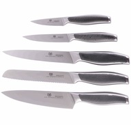 KOMPLET ZESTAW NOŻY KUCHENNYCH Z BLOKIEM KARL HAUSMANN ZE STALI NIERDZEWNEJ