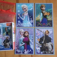 Puzzle Frozen cztery obrazki - UWAGA, dwa niekompletne TrefI (gra06)