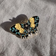 Piękna broszka boho ćma nocny motyl biżuteria na prezent (B22)