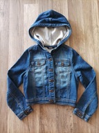 Kurtka jeansowa GEORGE krótka z kapturem 134