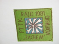 ZACHEM RAJD CHEMIKÓW 1981 PTTK naszywka
