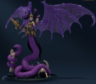 Night Elf Winged Medusa Skrzydlata Meduza Pinup Druk 3D NSFW