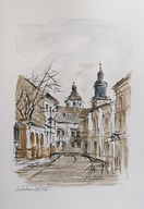 Lublin akwarela format a4 autor R. Kępa