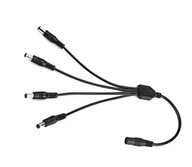 5,5 X 2,5 MM 1 ŻEŃSKI NA 4 MĘSKICH ROZGAŁĘŹNIKÓW ZASILANIA DC ADAPTER 12V