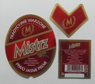 ETYKIETA PIWO MISTRZ BROWAR MĘCKA WOLA SIERADZ DLA SHELL +KONTRA I KRAWATKA