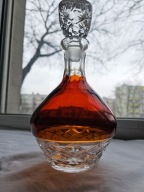 KARAFKA KRYSZTAŁOWA BURSZTYNOWA SZLIFOWANA W KARO IRENA INOWROCŁAW