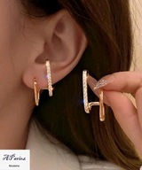 Kol0018 Kolczyki złocone sztyft różowe złoto