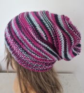 CZAPA PRZEJŚCIÓWKA MELANŻ RĘKODZIEŁO