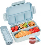 Bugucat Pudełko śniadaniowe z przegródkami 1300 ml mikrofalówka