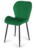 Krzesło tapicerowane MONTI Velvet Green – Styl glamour & wygoda do wnętrz