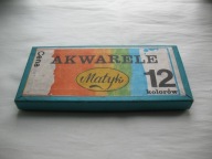 MATYK JÓZEFÓW OTWOCK stare NIEUŻYWANE AKWARELE W TUBKACH W PUDEŁKU PRL