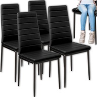 KRZESŁA CZARNE TAPICEROWANE KRZESŁO SALON