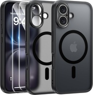 ETUI DO IPHONE 16 PLUS MAGSAFE PLECKI CASE ANTI-SHOCK MATTCASE + SZKŁO