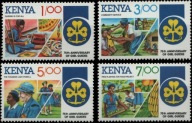 Kenia 1985 Znaczki 322-5 ** harcerstwo owoce drzewa