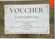 Voucher na WYNAJEM SALI BANKIETOWEJ W DEBRZNIE