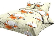 pościel z satyny 140x200 + 1x70x80 zamek S 36 Beżowy poranek