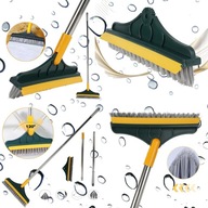 SZCZOTKA SPRZĄTAJĄCA MIOTŁA DO SZOROWANIA PODŁÓG I FUG SILIKONOWY ZBIERAK