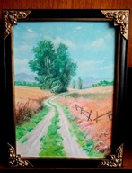 POLNA DROGA- OLEJ,PŁÓTNO , 44X34