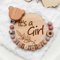 Personalizowana zawieszka do smoczka z imieniem silikonowa - max. 8 liter