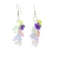 Kolczyki z kolorowymi kwiatami wiśni