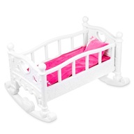 KINDERPLAY ŁÓŻECZKO DLA LALKI KOŁYSKA POŚCIEL DUŻA 45cm