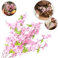 SZTUCZNE KWIATY WIOSENNE FORSYCJA X4 GAŁĄZKI NA WIELKANOC DO KOSZYKA OZDOBY