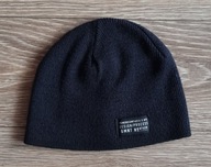 LEKKA CIENKA MĘSKA CZARNA CZAPKA ZIMOWA BEANIE F&F 100% AKRYL 23x19cm