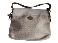 FOSSIL torebka do ręki płótno skóra