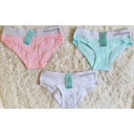 3x MAJTKI MAJTECZKI FIGI DAMSKIE 3-PAK CRAZY NAPIS wygodne dopasowane miłe