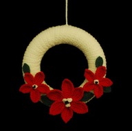 Zawieszka wianek ozdoba na okno szydełkowa 22cm (Z227)