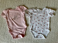Body niemowlęce komplet 50/56 George kwiaty 0-3m