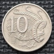 *AUSTRALIA [1919]*10 centów 1967 *Elżbieta II, Ptak Lirogon wspaniały