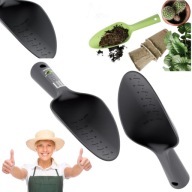 ŁOPATKA OGRODOWA MAŁA Z MIARKĄ ANTRACYTOWA DO ROŚLIN ZIÓŁ R SCOOP INLD-S411