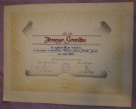 DYPLOM - JUDO - MISTRZOSTWA POLSKI - Gdańsk 1960 ROK AUTOGRAF PREZESA JUDO