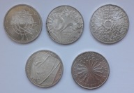 zest. inwest. 5x 10 marek Niemcy RFN 5x 15.5g SREBRA pr. 625, 69.75g Ag (1)