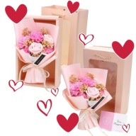 PREZENT NA DZIEŃ KOBIET DLA DZIEWCZYNY DZIEWCZYNEK KWIATY MYDLANE BUKIET