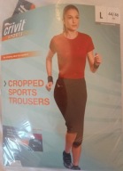 Spodnie sportowe capri czarne, roz. L 44/45