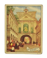 DR A. OETKER PRZEDWOJENNA REKLAMA OBRAZEK OSTRA BRAMA W WILNIE